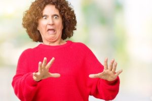 aversion person pulling away