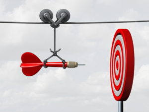 dart hitting bullseye