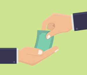 giving money to someone else