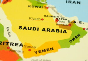 saudi arabia on a map