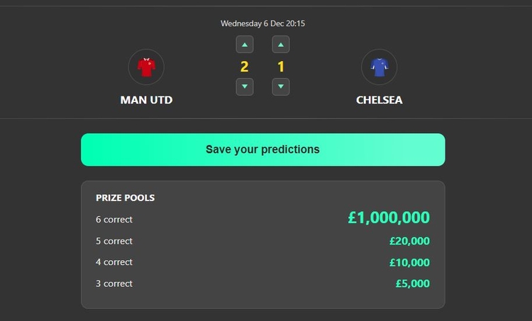 Save Predictions Bet365 6 Scores Challenge